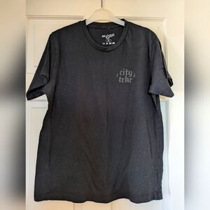 Black Motorcycle T shirt "Live Fast Ride Free" - M